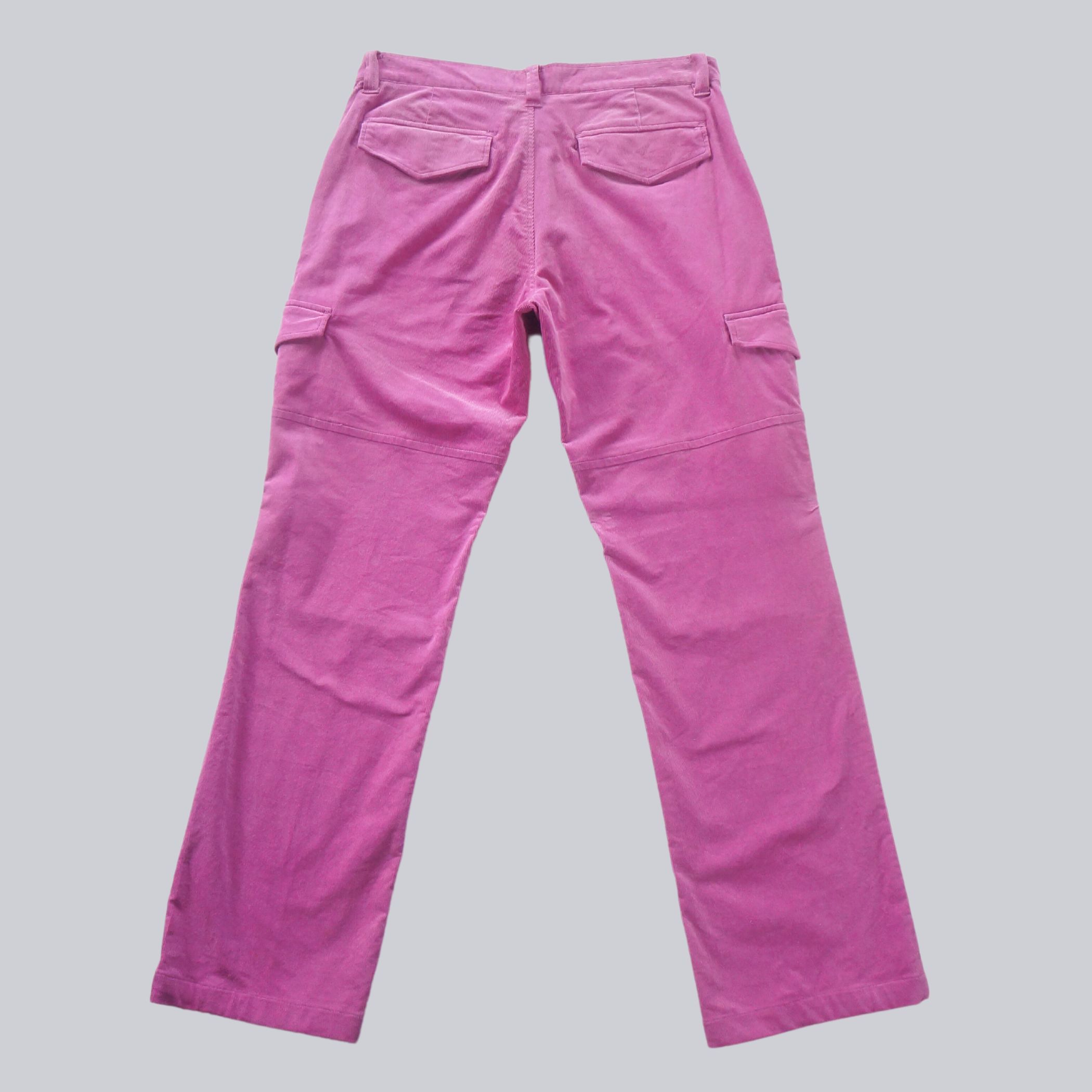 Kappa Kappa Pink Multi Pockets Cargo Corduroy Pants Size 30" / US 8 / IT 44 - 2 Thumbnail