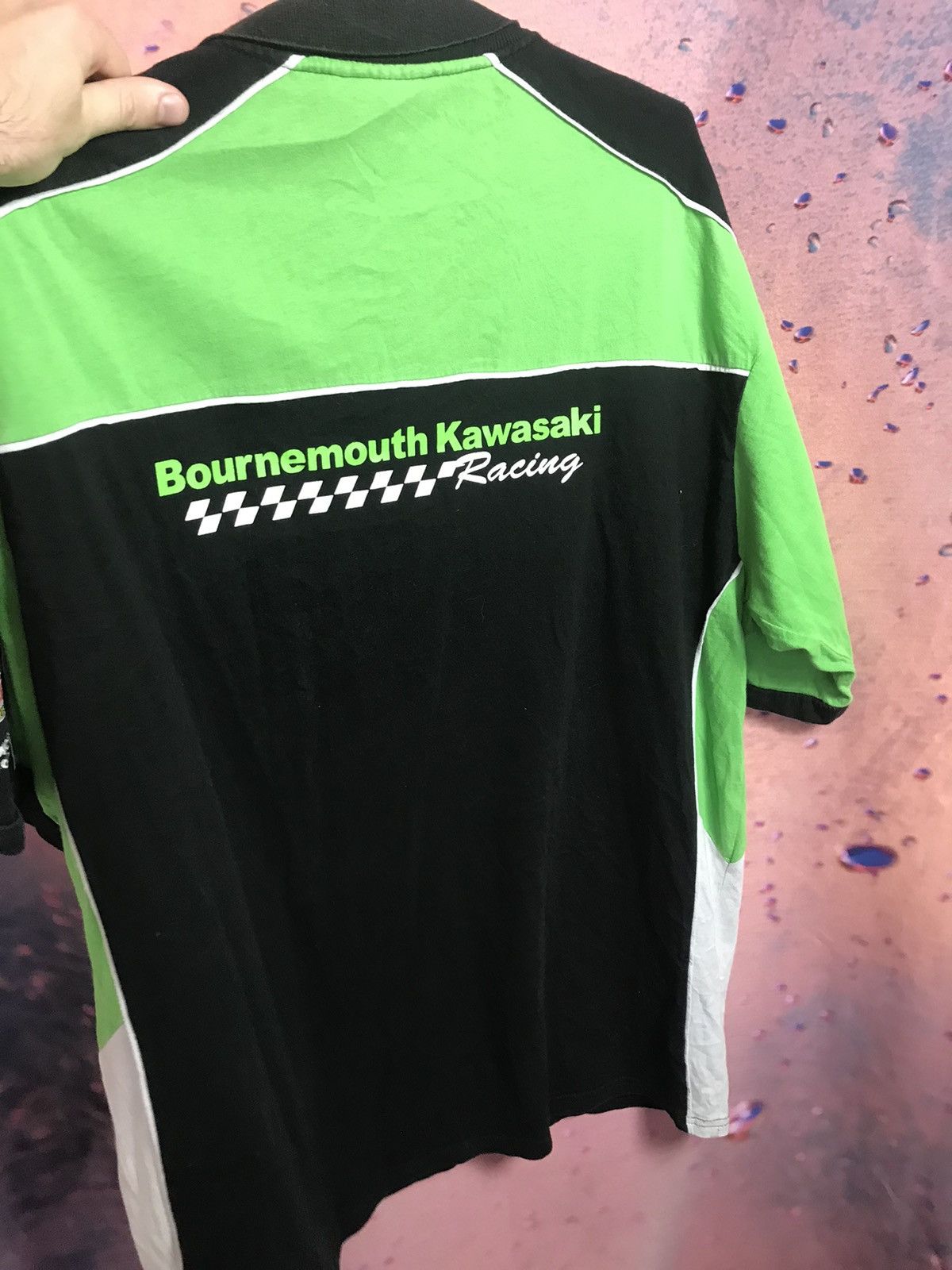 Vintage Vintage Kawasaki racing polo tee Size US XXL / EU 58 / 5 - 6 Thumbnail