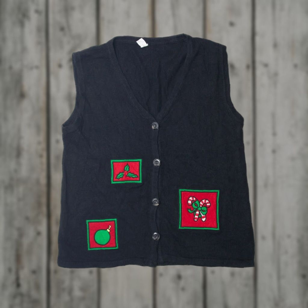 Vintage VINTAGE Black Ugly Christmas Sweater Shirt Medium Womens Mens Boys Girls 63663 Size M / US 6-8 / IT 42-44 - 1 Thumbnail