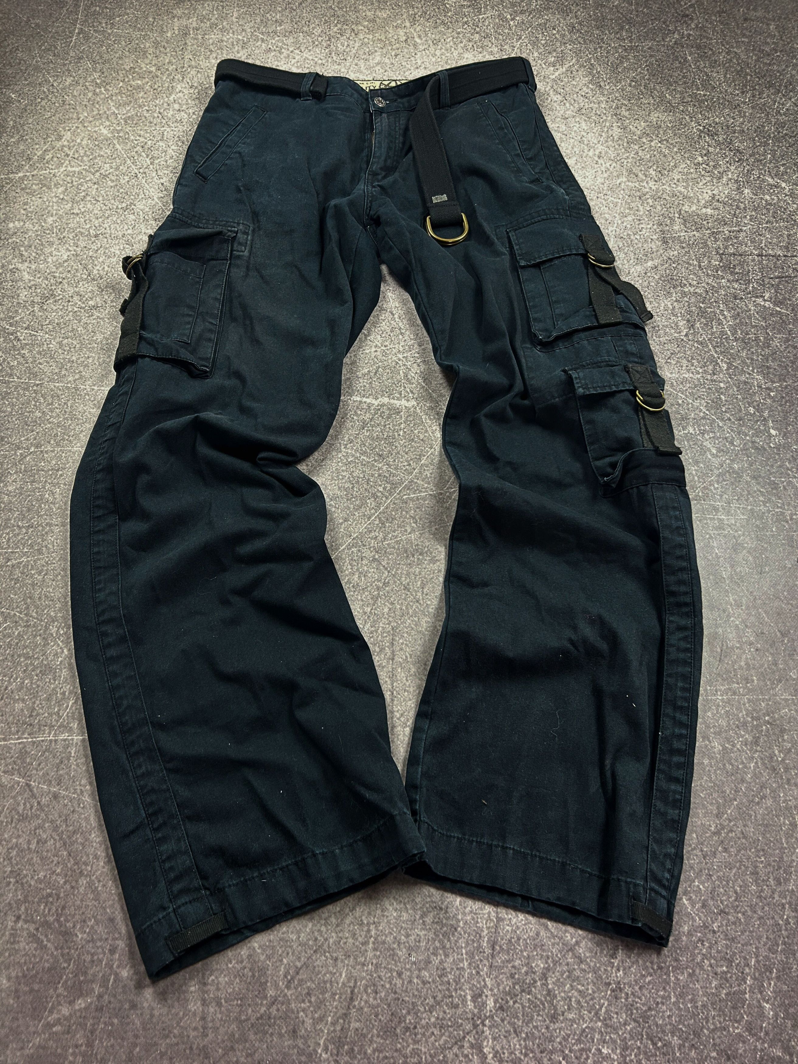Hysteric Glamour Rick Owens Raf Simons Balenci Style Washed Cargo Jeans 90s Size US 34 / EU 50 - 1 Thumbnail