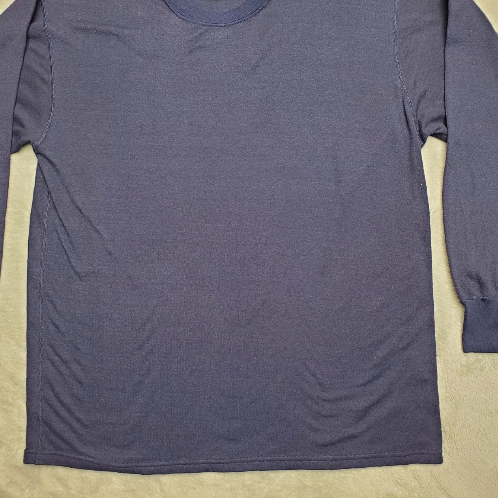 Layer 8 VINTAGE Polar Max Shirt Mens L Blue 100% Polyester USA Crew Neck Long Sleeve Solid Pattern Classic Outdoor USA Mens Size US L / EU 52-54 / 3 - 3 Thumbnail