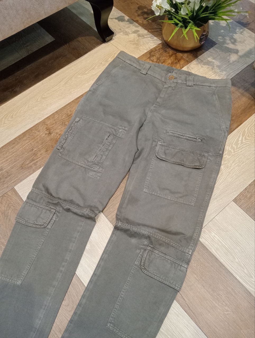 Brunello Cucinelli BRUNELLO CUCINELLI MULTI-POCKET CARGO TECH TROUSERS SIZE 48 Size US 34 / EU 50 - 4 Thumbnail
