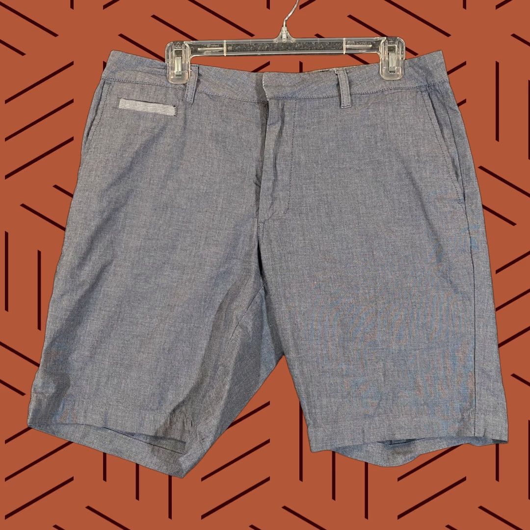Vintage Linksoul Shorts Mens 34 Grayish Blue Casual Performance Flat Front 9.5" Inseam Size US 34 / EU 50 - 1 Thumbnail