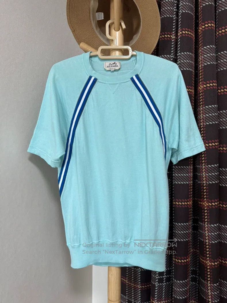 Hermes Hermes Cashmere knitted short-sleeve 10% Cashmere+90% Cott Size US M / EU 48-50 / 2 - 1 Thumbnail