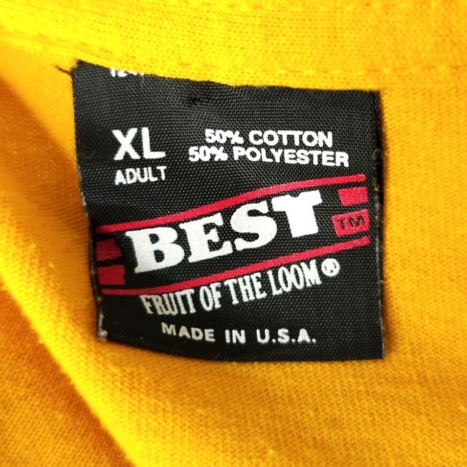 Fruit Of The Loom VINTAGE Grand Turk Diving T Shirt Mens XL 90s Undertoad Made In USA Yellow Cotton Blend Short Sleeve Crew Neck Size US L / EU 52-54 / 3 - 7 Thumbnail