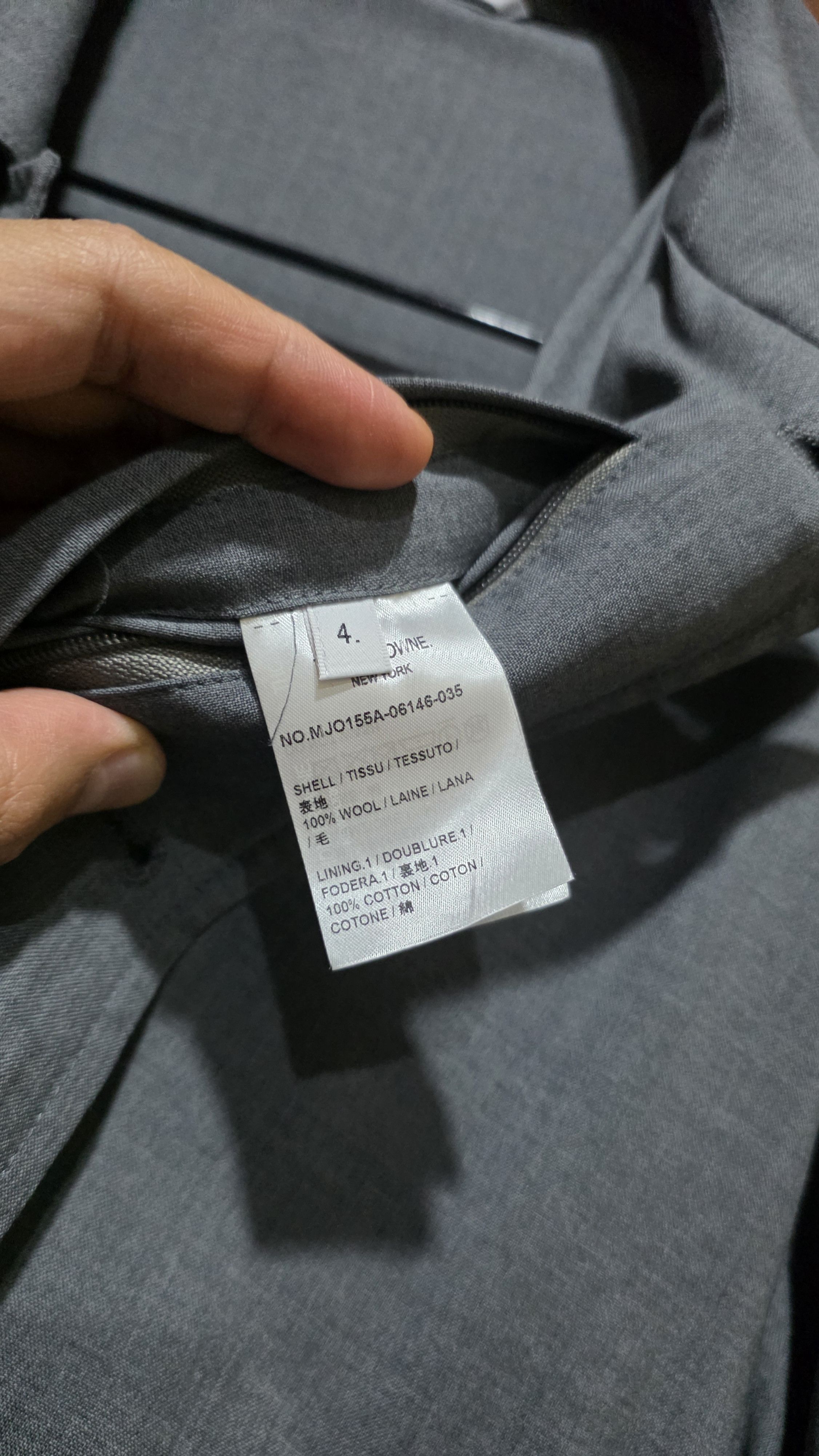 Thom Browne Thom Browne Grey Wool Jacket Size US XL / EU 56 / 4 - 6 Thumbnail