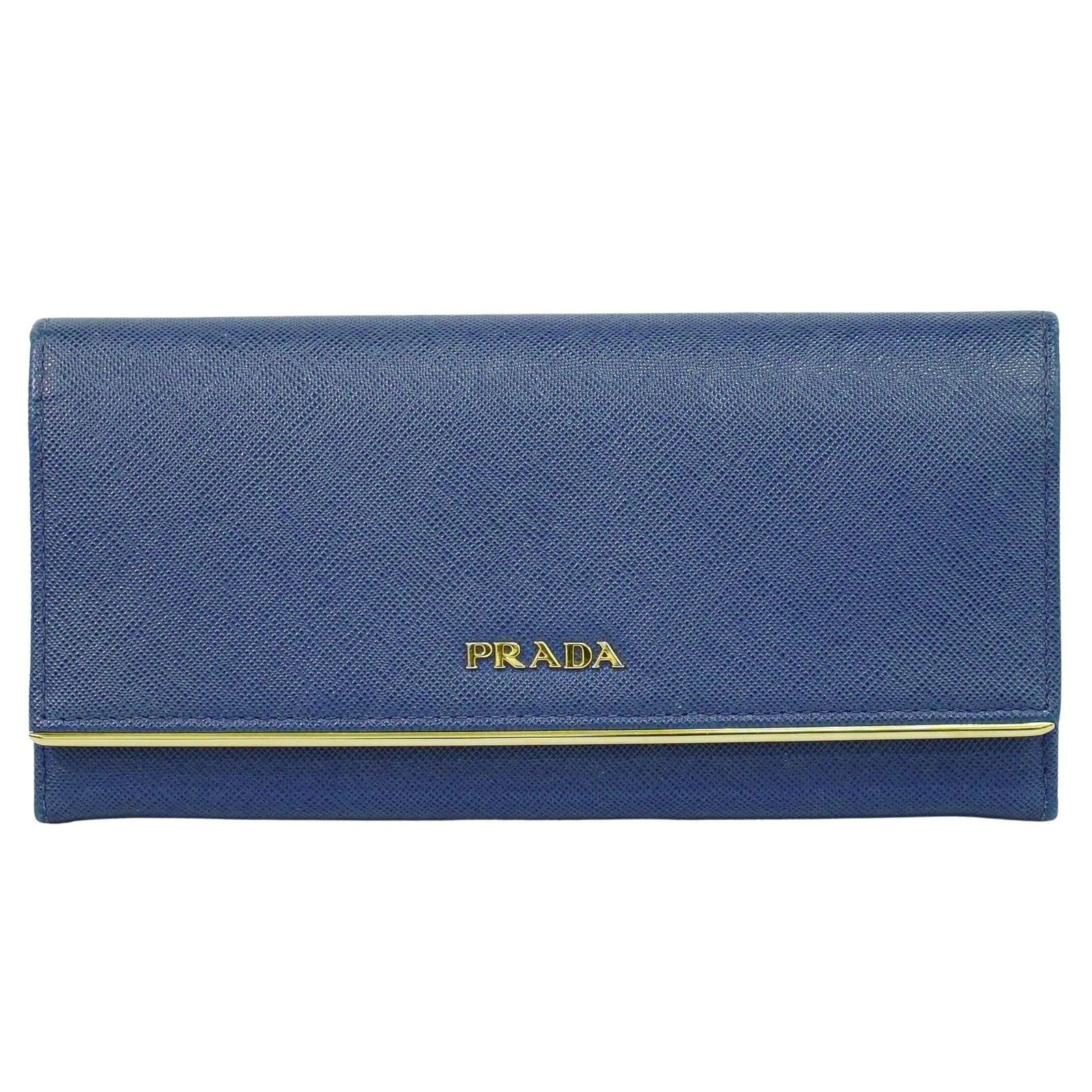 Prada Prada Flap Wallet with Card Holder Saffiano Leather Size ONE SIZE - 1 Thumbnail