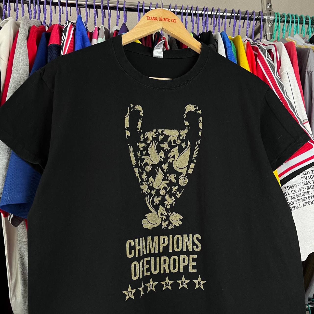 Vintage Liverpool Champions of Europe Merchandise Tshirt Size M Size US M / EU 48-50 / 2 - 3 Thumbnail
