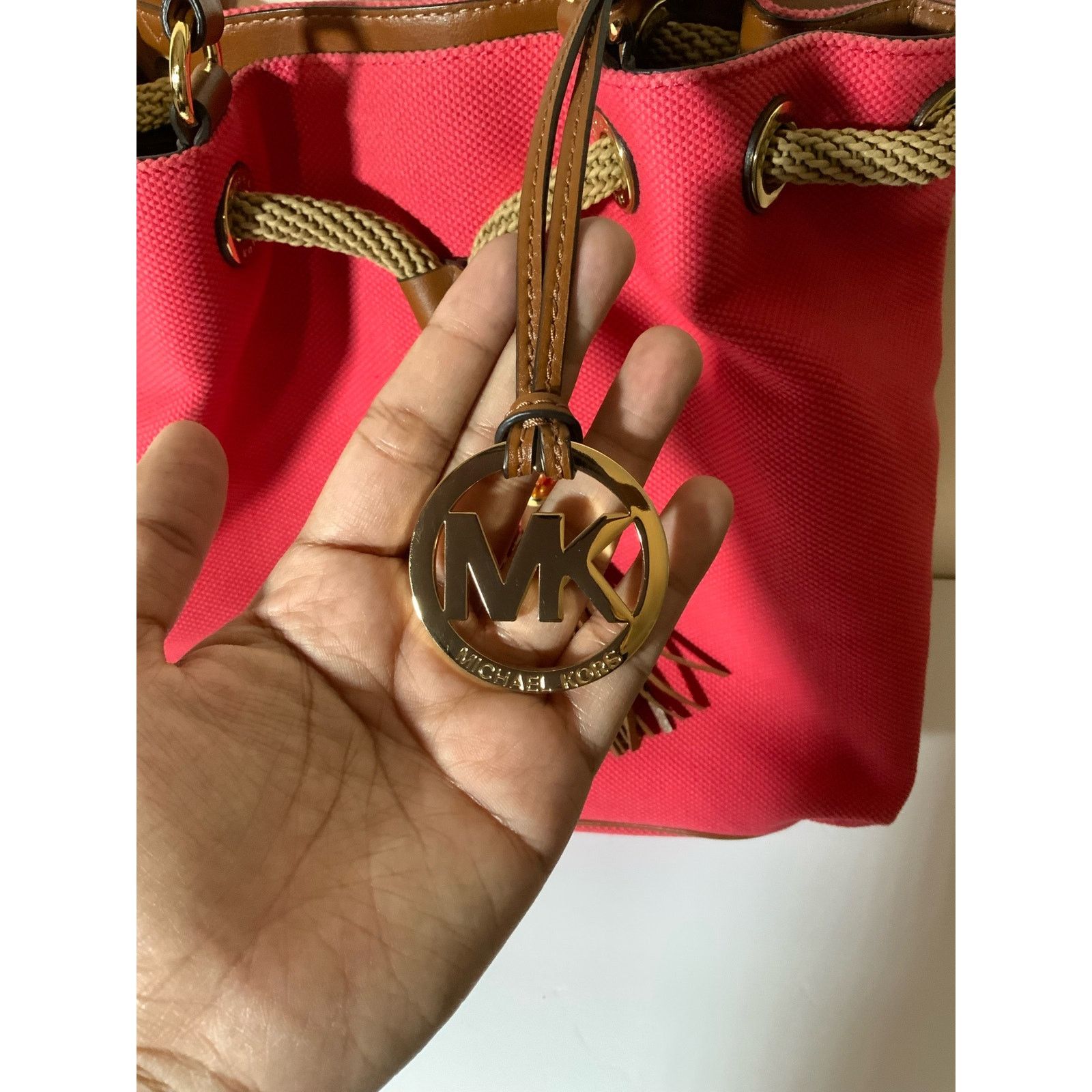 Michael Kors Michael Kors Marina Large Gathered Tote Hobo Bag Canvas USED Size ONE SIZE - 3 Thumbnail