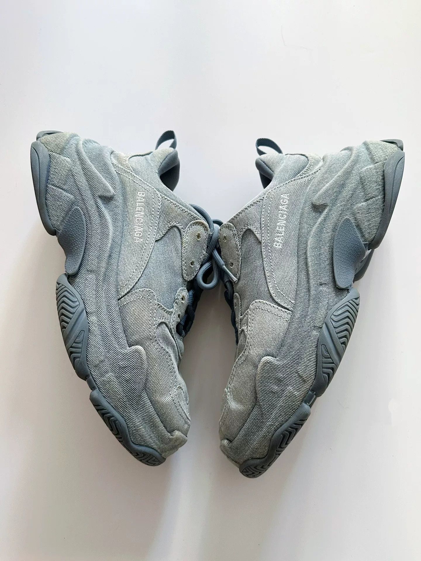 Balenciaga Balenciaga Triple S Denim Sneakers Size US 8 / EU 41 - 3 Thumbnail