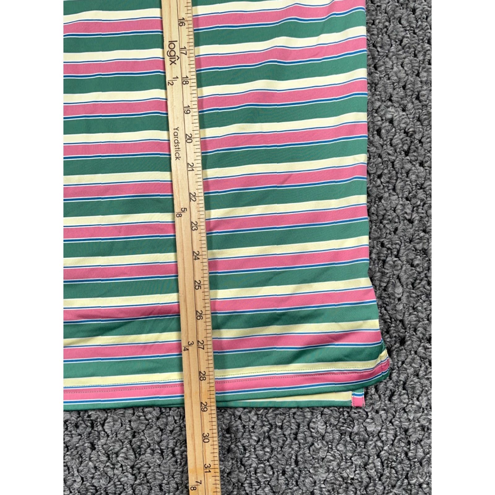 Peter Millar Peter Millar Summer Comfort Polo Shirt Adult Medium Pink Green Striped Stretch Size US M / EU 48-50 / 2 - 7 Thumbnail