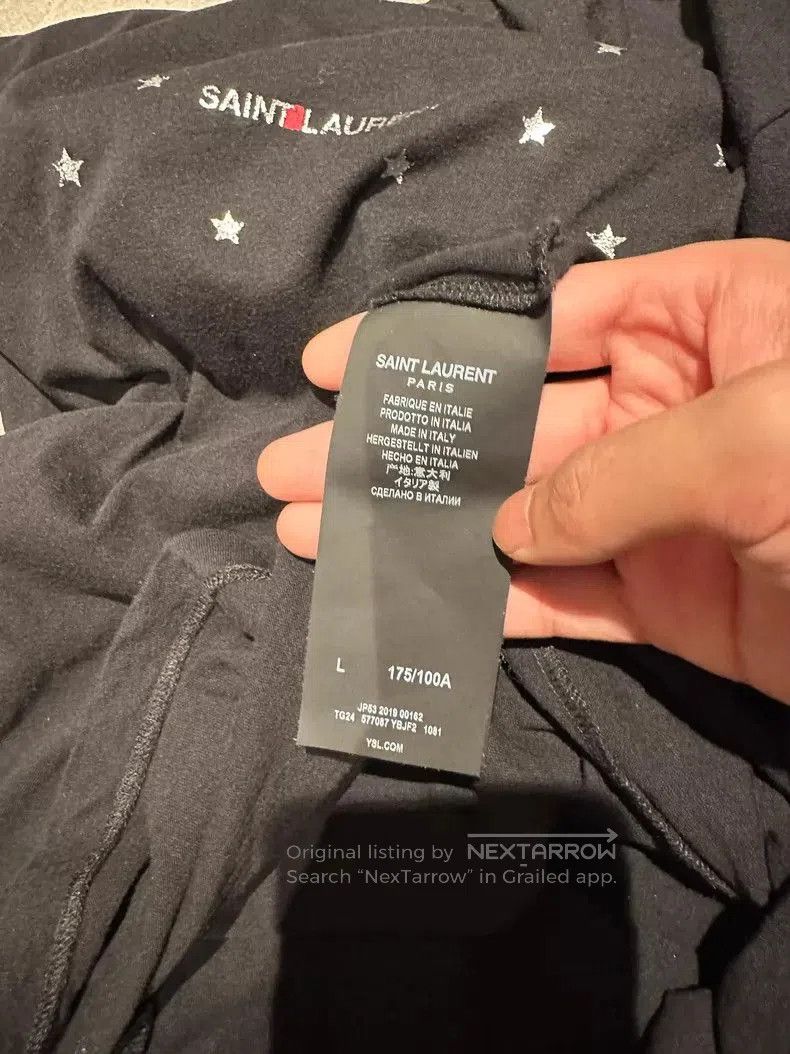 Saint Laurent Paris Saint Laurent Five-Star Logo Distressed Tee. Size US L / EU 52-54 / 3 - 3 Thumbnail