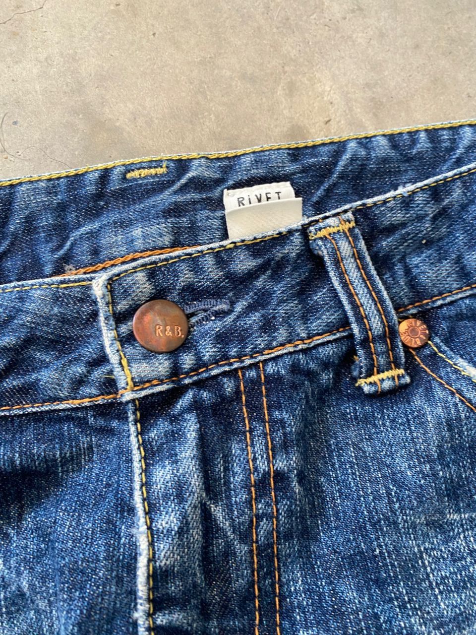 Japanese Brand Vintage River & Blue Flare Distressed Denim Size US 32 / EU 48 - 12 Thumbnail