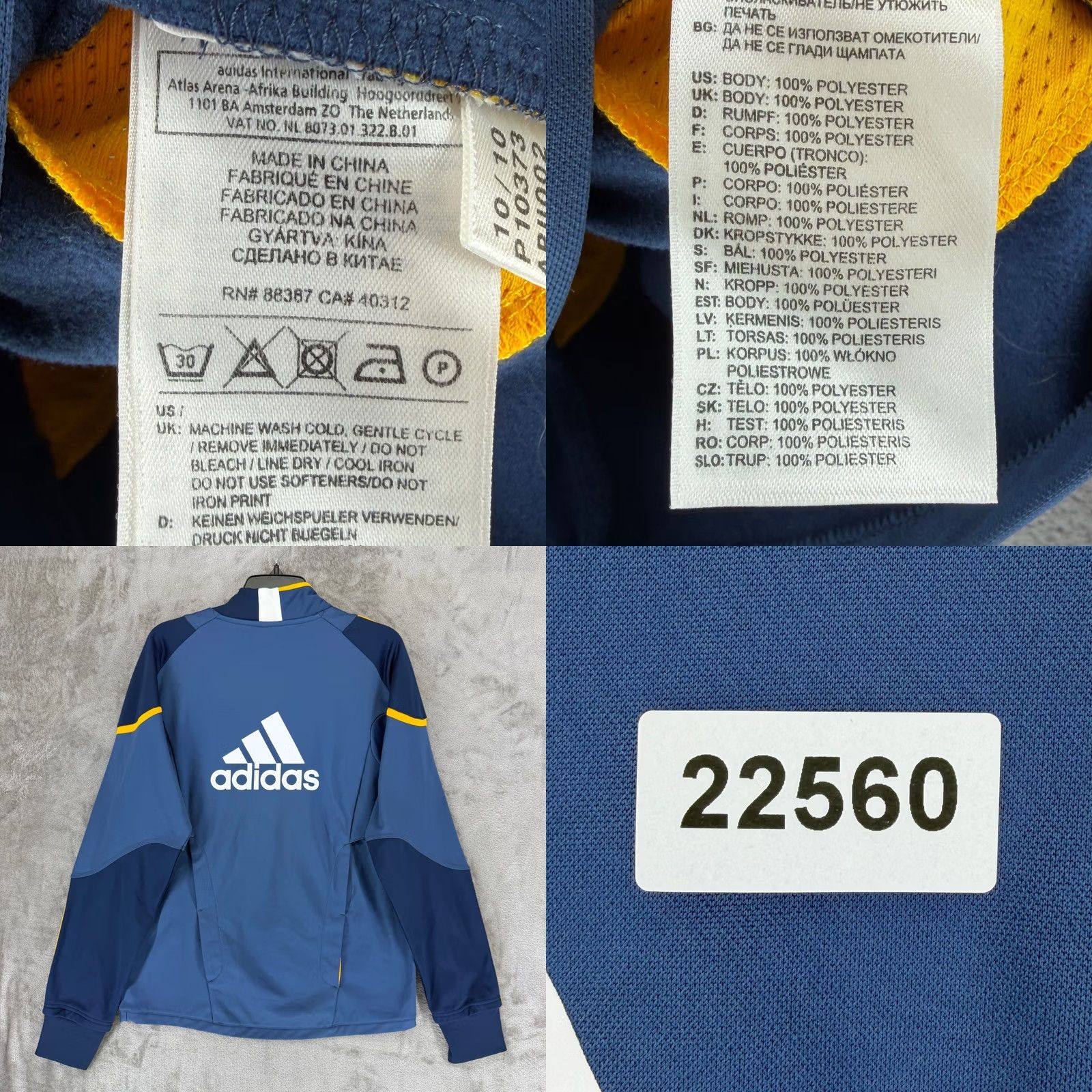 Adidas Adidas LA Galaxy Soccer Jersey Mens Medium Blue Long Sleeve Herbalife 14 P10373 Size US M / EU 48-50 / 2 - 8 Thumbnail
