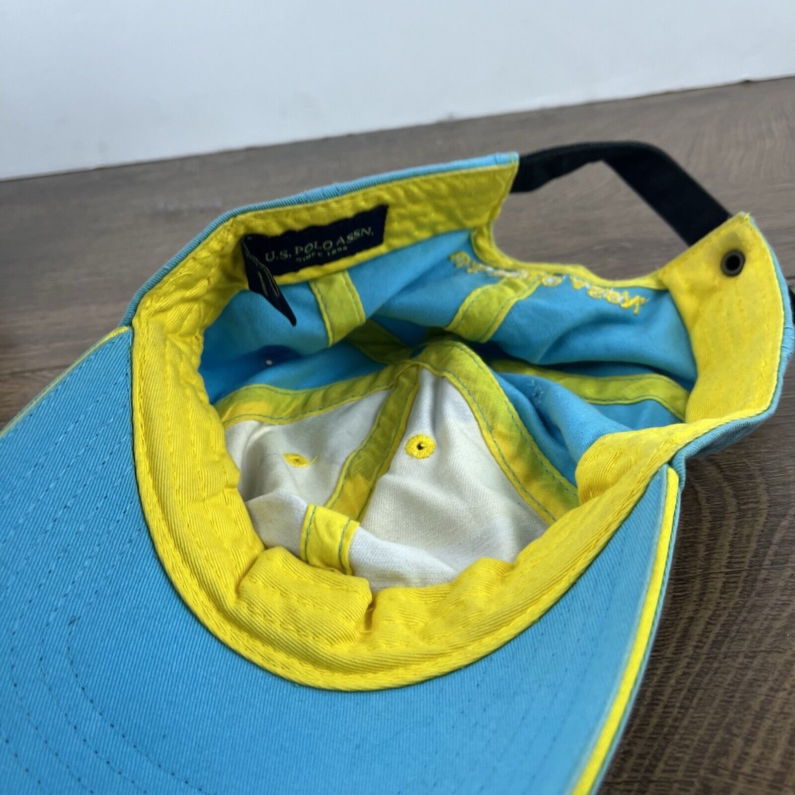 Other US Polo Assn. Hat Yellow Light Blue Adjustable Hat Blue Adul Size ONE SIZE - 14 Thumbnail