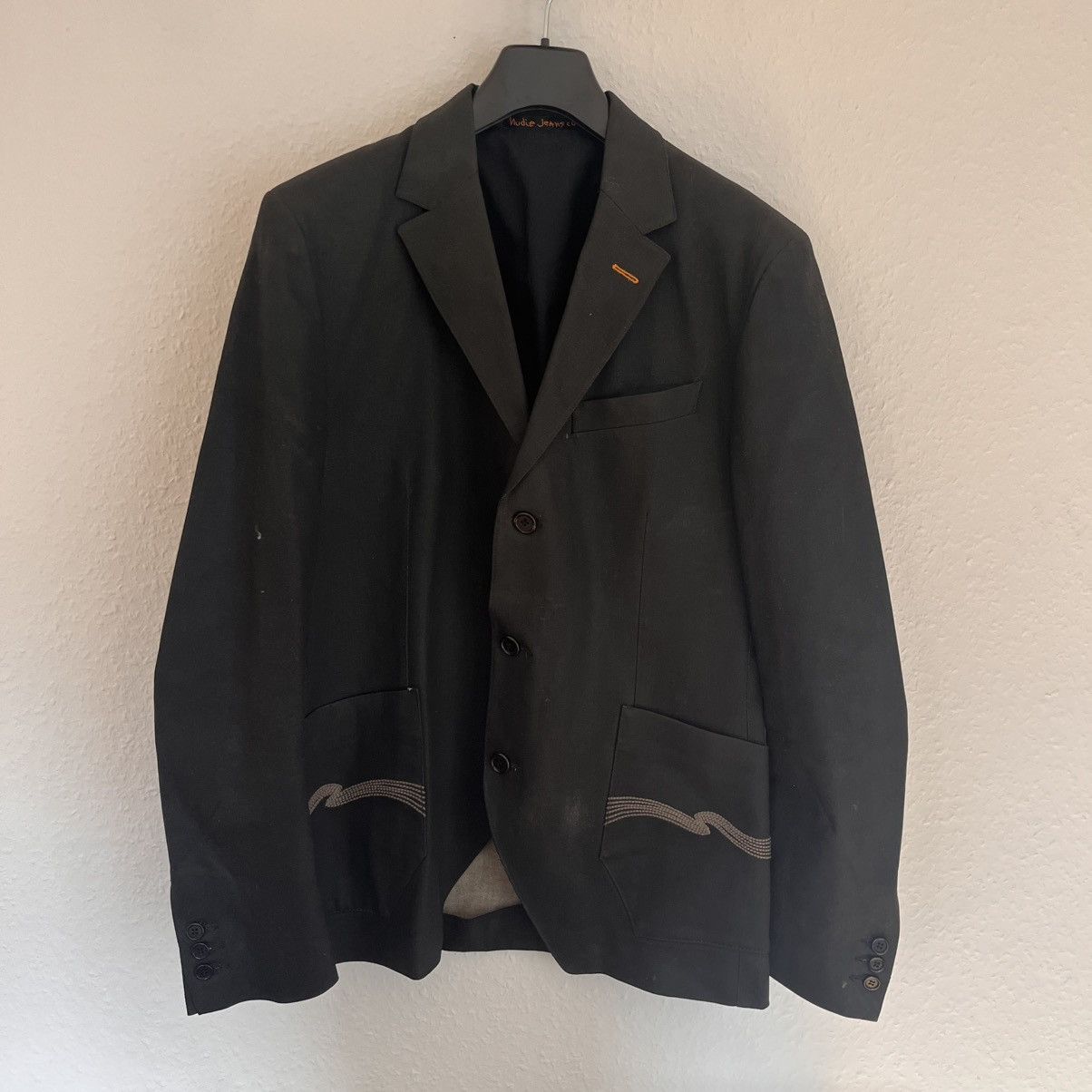 Nudie Jeans Nudie „Gabriel“ Blazer – Dry Black Coated, Size L Size US L / EU 52-54 / 3 - 1 Thumbnail