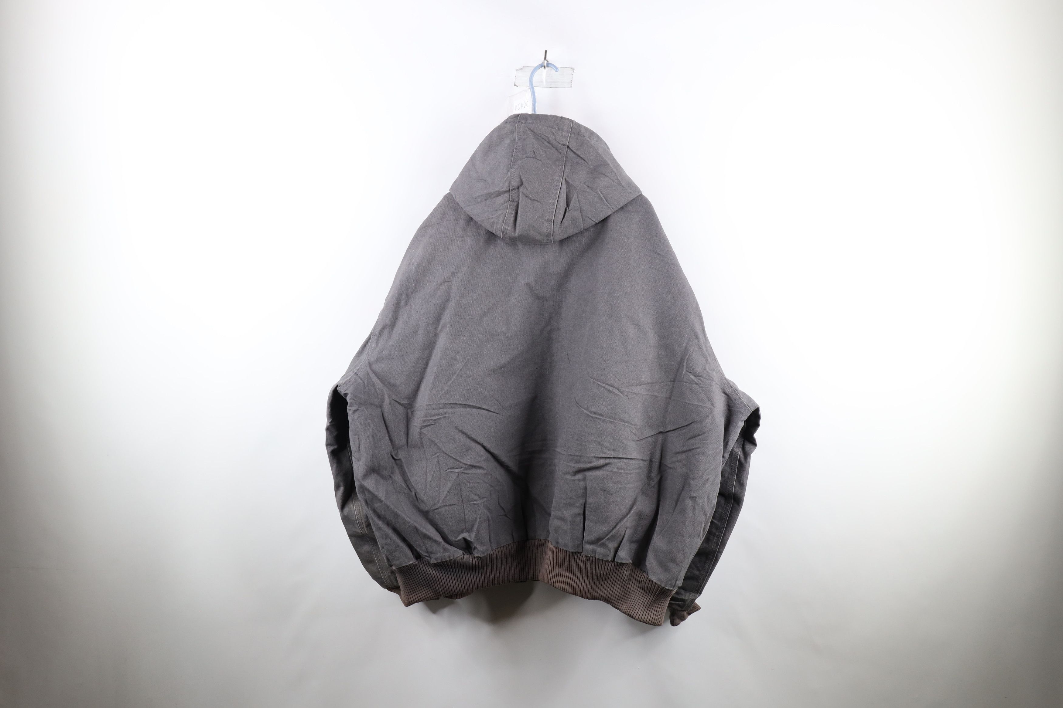 Carhartt × Vintage Vintage Carhartt Spell Out Quilted Hooded Jacket Gray USA Size US XXL / EU 58 / 5 - 15 Thumbnail