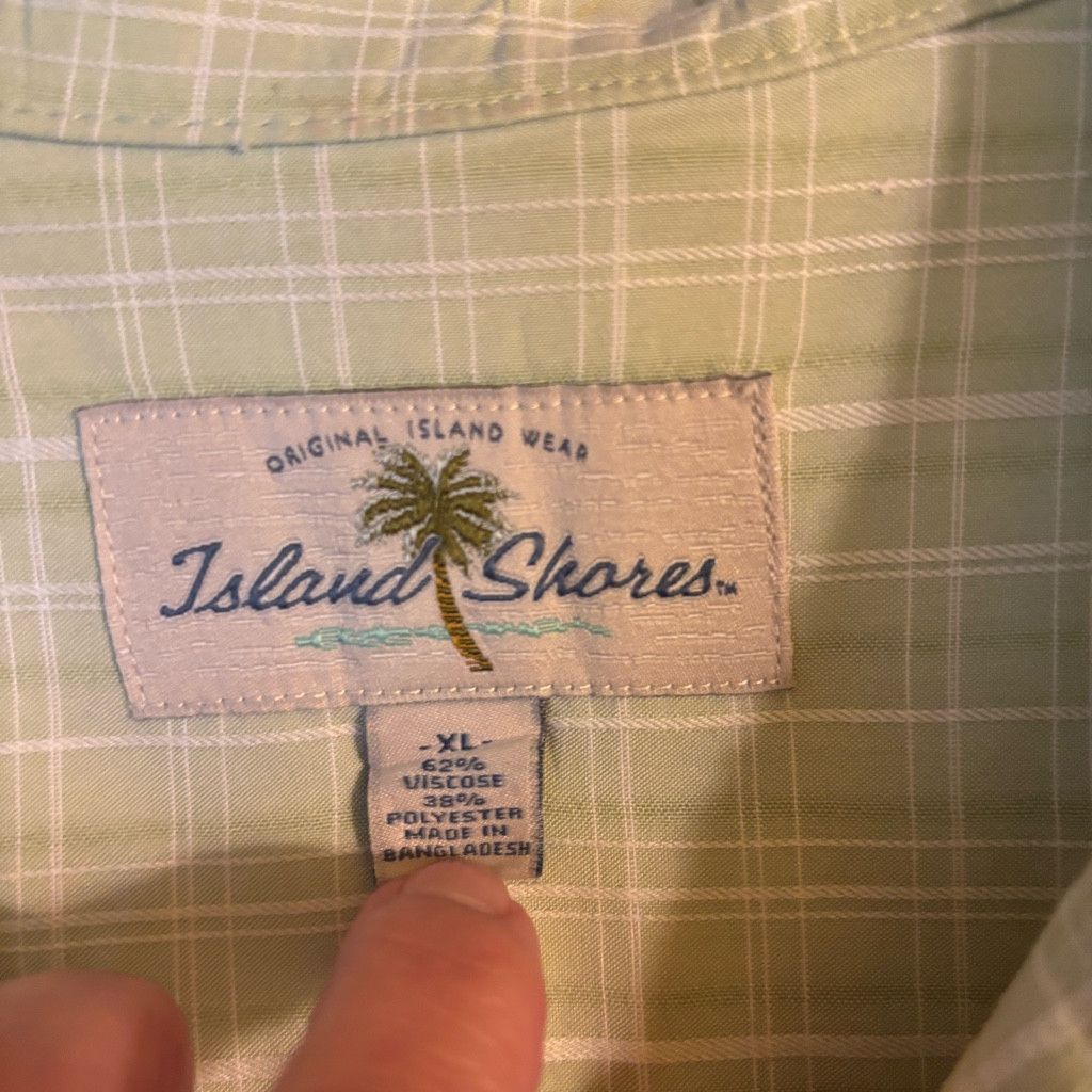 Island Shores Mens Island Shores Shirt Size 38L - 4 Thumbnail