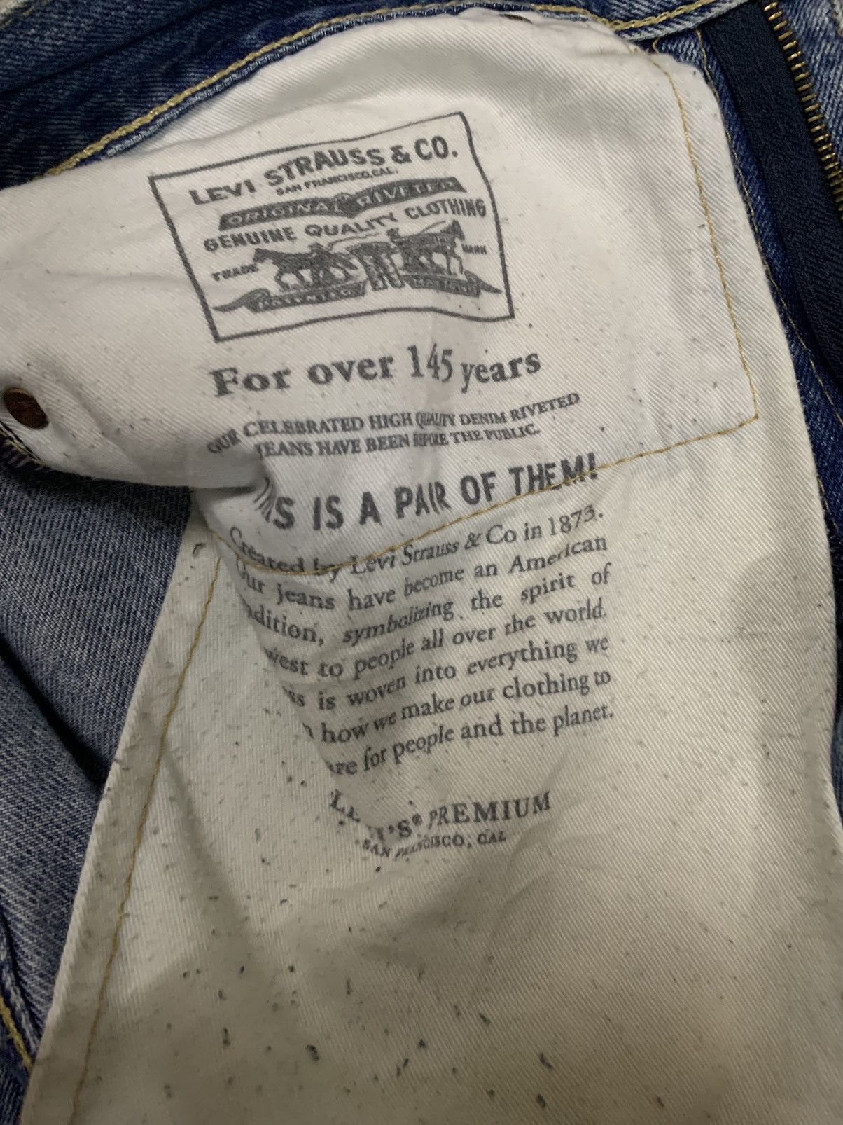 Levi's Vintage Clothing Vintage Y2K Levis Big E Stay Loose Straight Blue Wash Jeans Size US 34 / EU 50 - 20 Thumbnail
