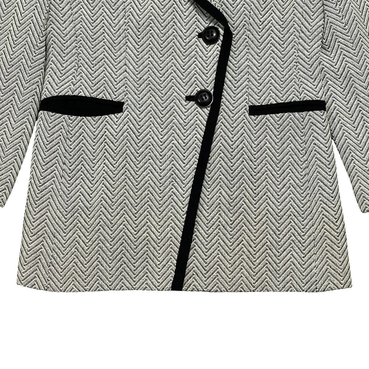 Dior Archive Vintage 90s Christian Dior Herringbone Wool Blazer Size M / US 6-8 / IT 42-44 - 9 Thumbnail