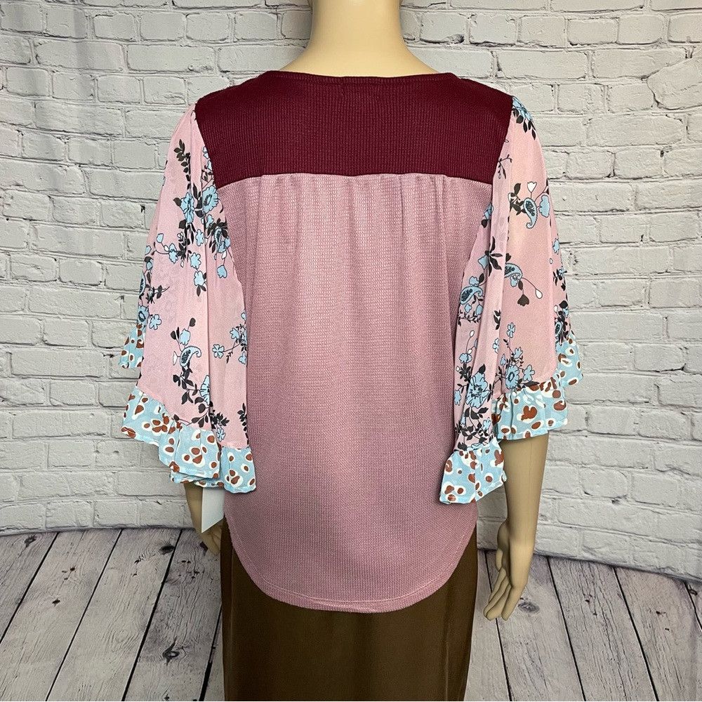 Other NWT New Baea Color Block Flutter Sleeve Size XS Size XS / US 0-2 / IT 36-38 - 7 Thumbnail
