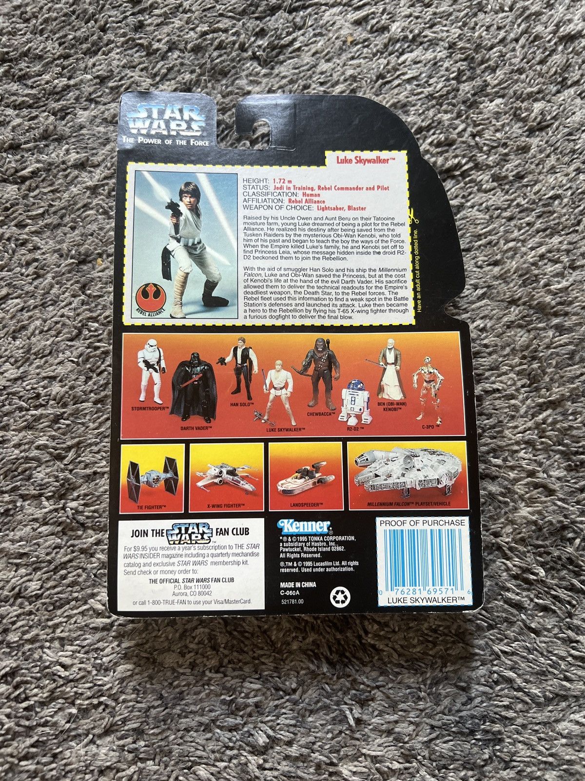 Star Wars 1995 Kenner Star Wars The Power Of The Force Luke Skywalker Size ONE SIZE - 2 Thumbnail