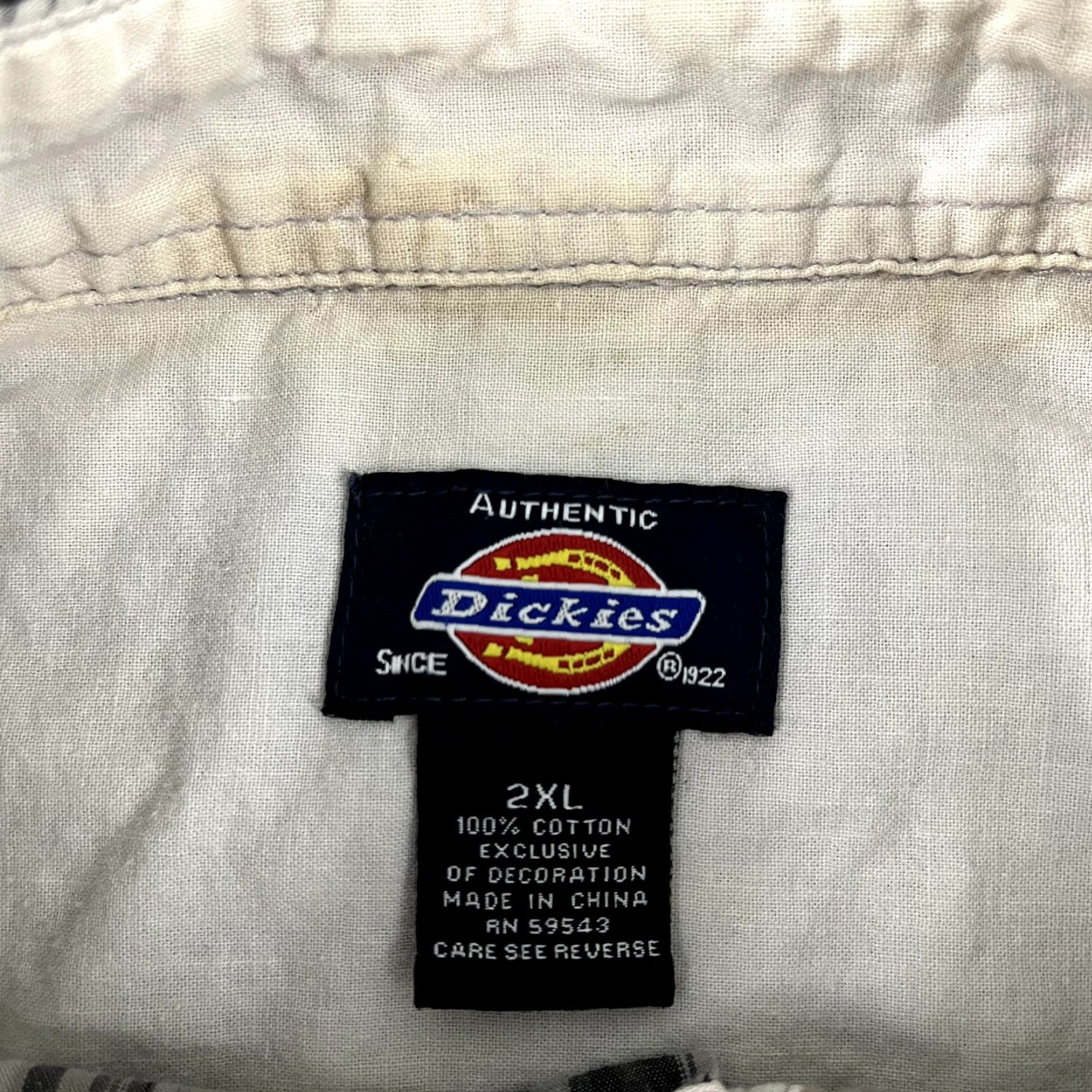 Dickies VINTAGE Dickies Shirt Mens 2XL Gray Plaid Button-Up Short Sleeve Workwear Casual 90s Mens Size US XXL / EU 58 / 5 - 4 Thumbnail