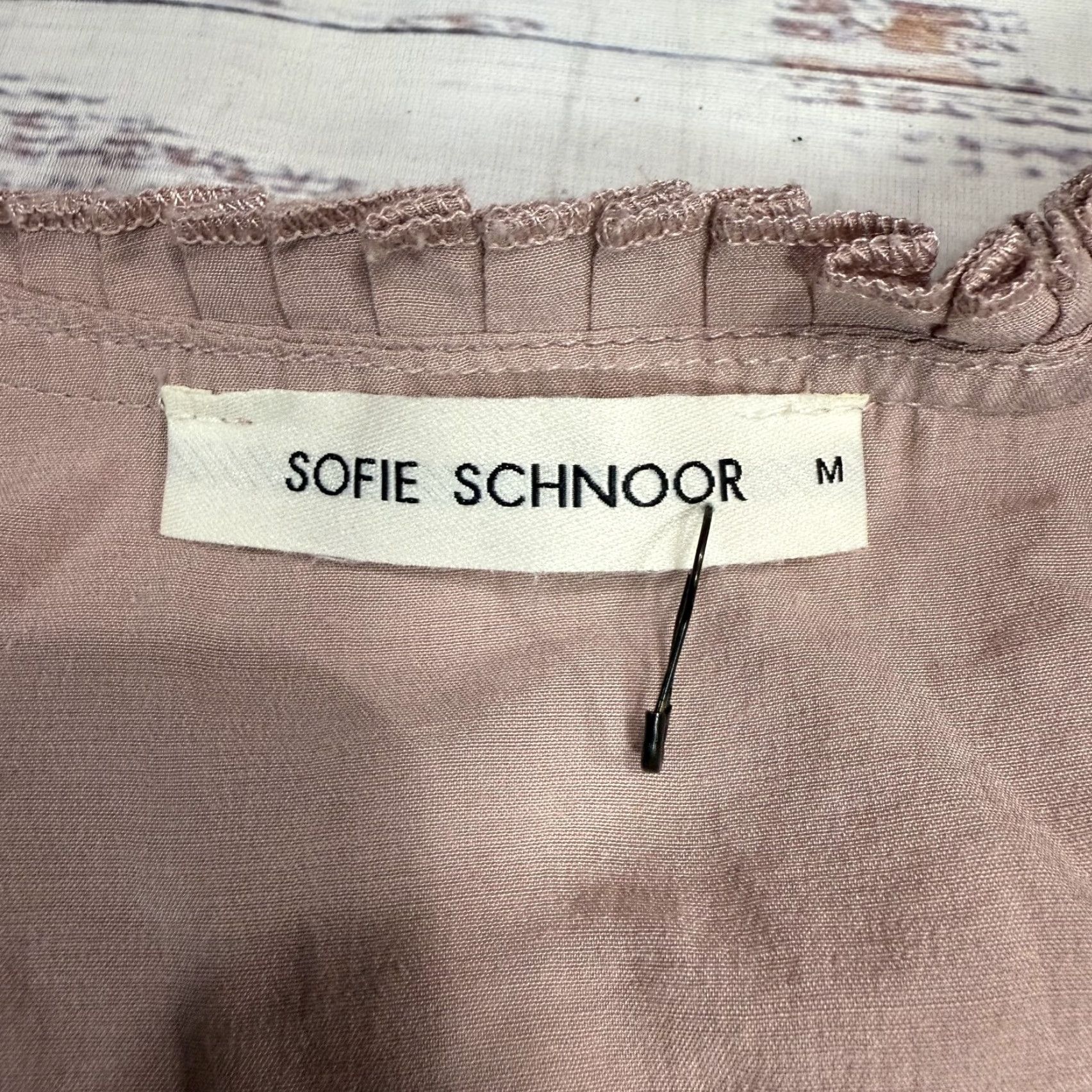 Vintage Sofie Schnoor Pink Tiered Long Dress Fit & Flare Ruffle Drawstring Waist Sz M Size M / US 6-8 / IT 42-44 - 6 Thumbnail