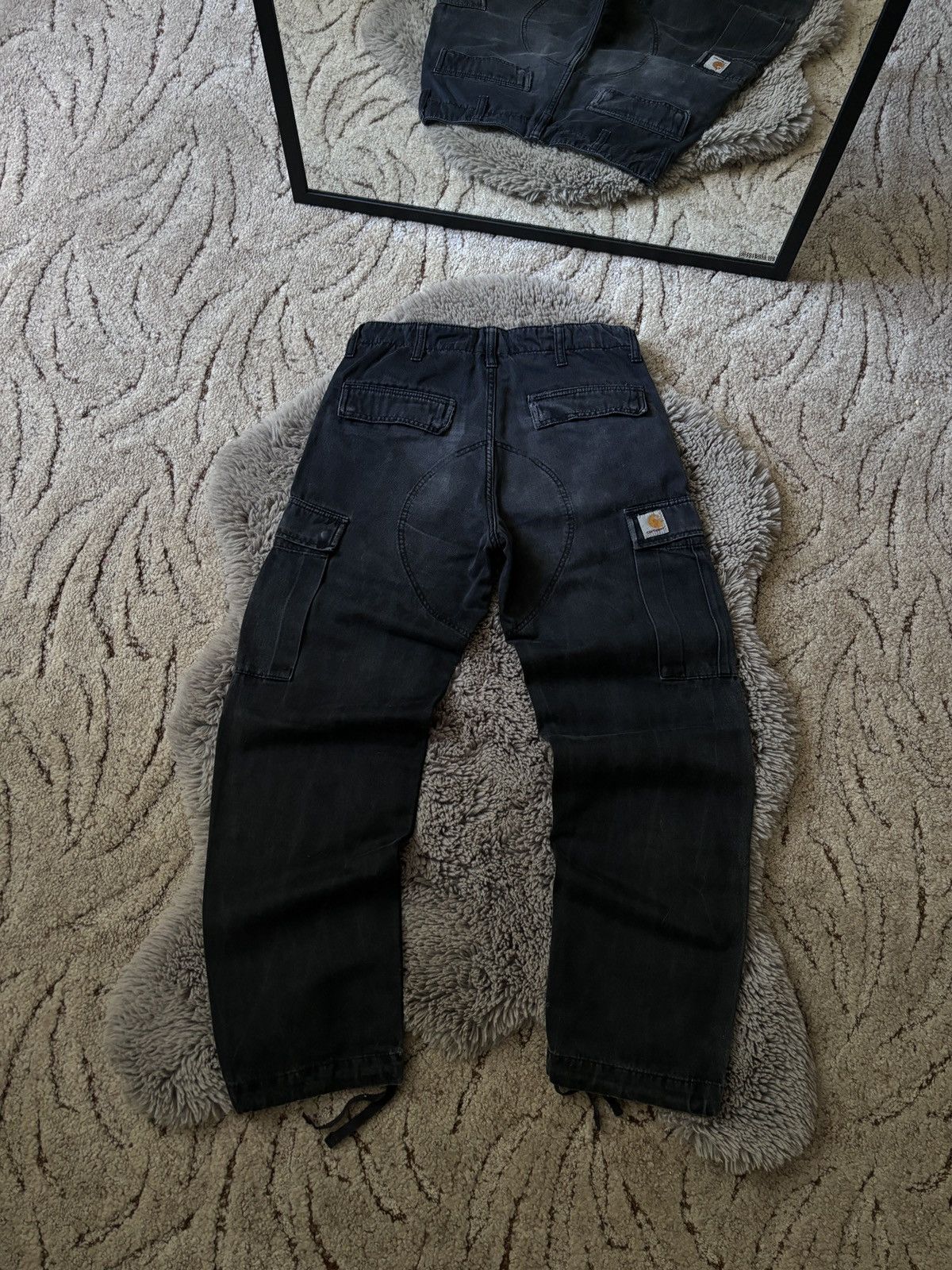 Carhartt × Vintage Carhartt WIP pants distressed / faded cargo black trousers Size US 30 / EU 46 - 1 Thumbnail