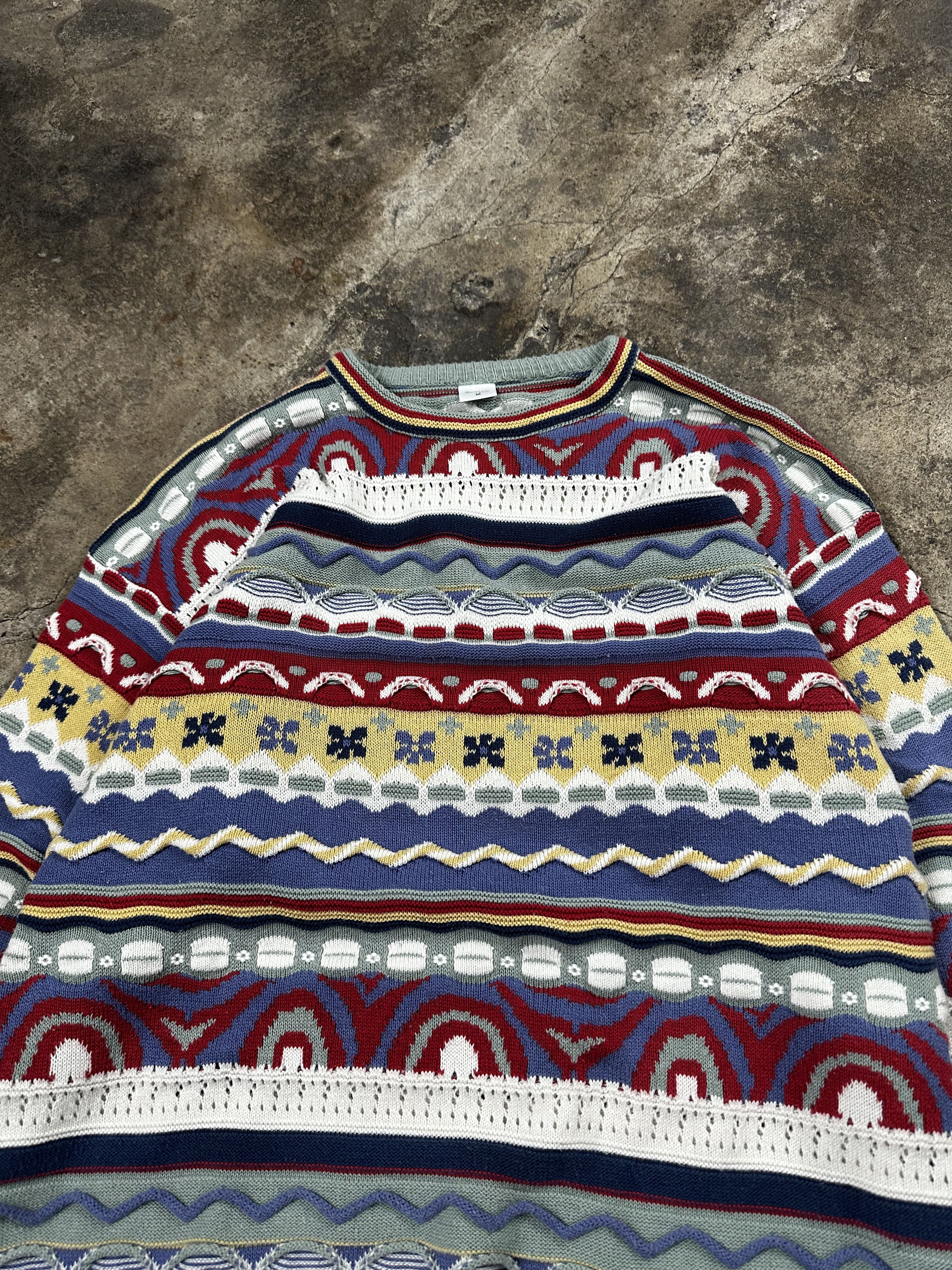 Vintage Vintage 3D Cable Knit Boxy Sweater Size US M / EU 48-50 / 2 - 2 Thumbnail