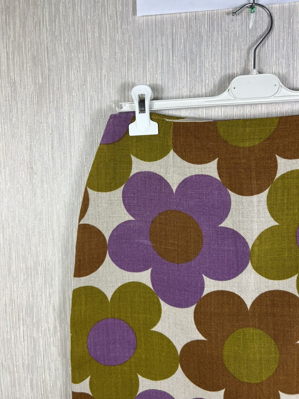 Celine Vintage Celine France linen full print floral mini skirt Size 27" / US 4 / IT 40 - 4 Thumbnail