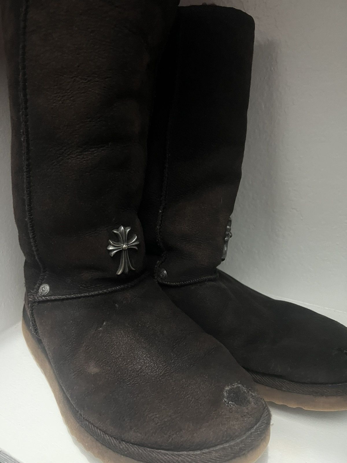 Chrome Hearts × Ugg Chrome Hearts X Uggs US8-8.5 Brown Cross Boots Size US 8 / EU 41 - 22 Thumbnail