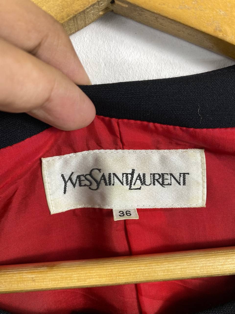 Designer × Yves Saint Laurent vintage yves saint laurent wool jacket nice design Size S / US 4 / IT 40 - 5 Thumbnail