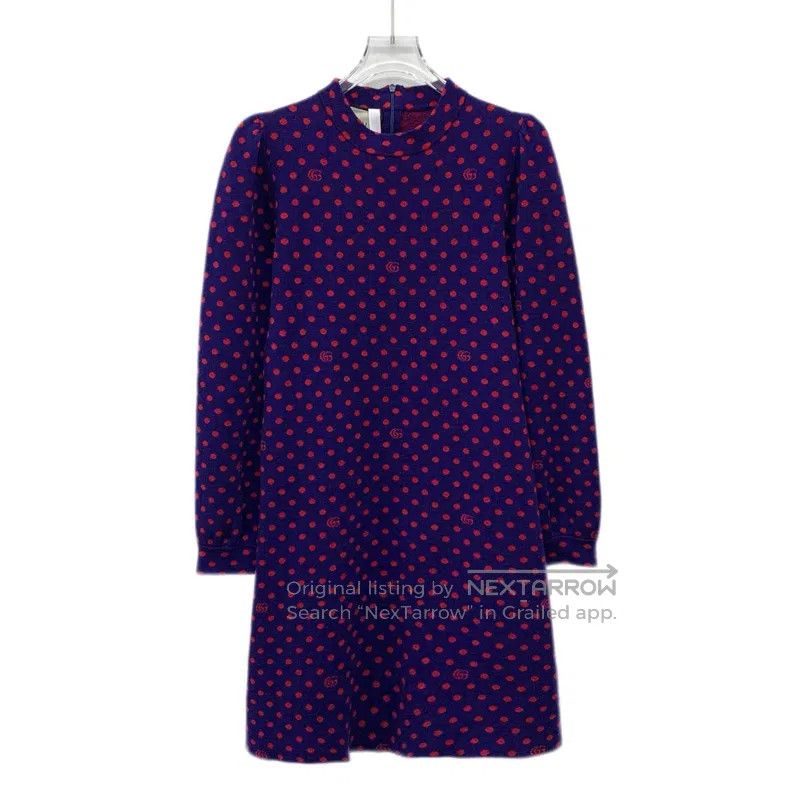 Gucci Gucci Colour-blocked poldot double G printed wool round-ne Size S / US 4 / IT 40 - 1 Thumbnail