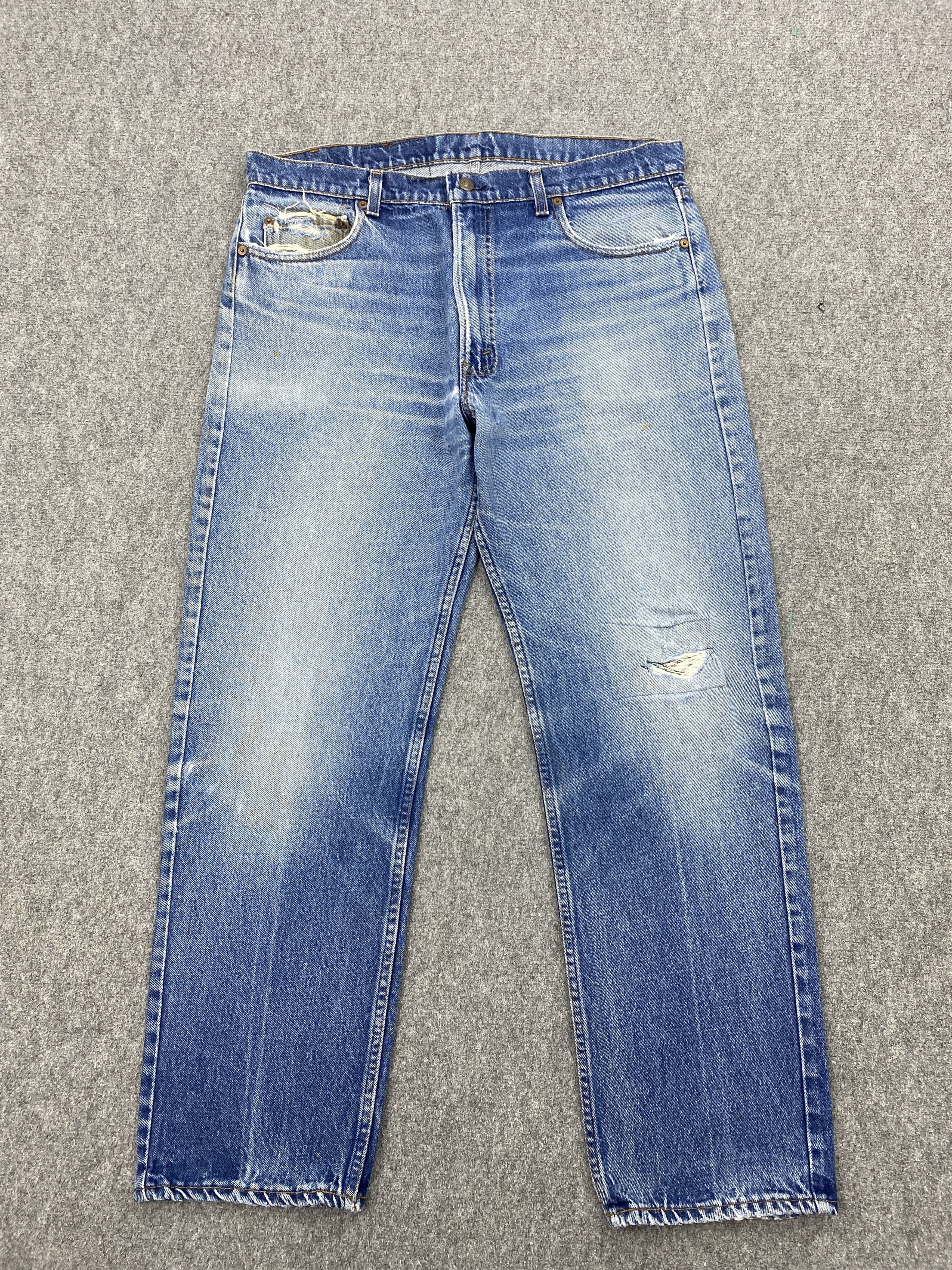 Levi's × Vintage Vintage 80s Levi's 505 Faded Blue Denim Jeans Size US 36 / EU 52 - 1 Thumbnail