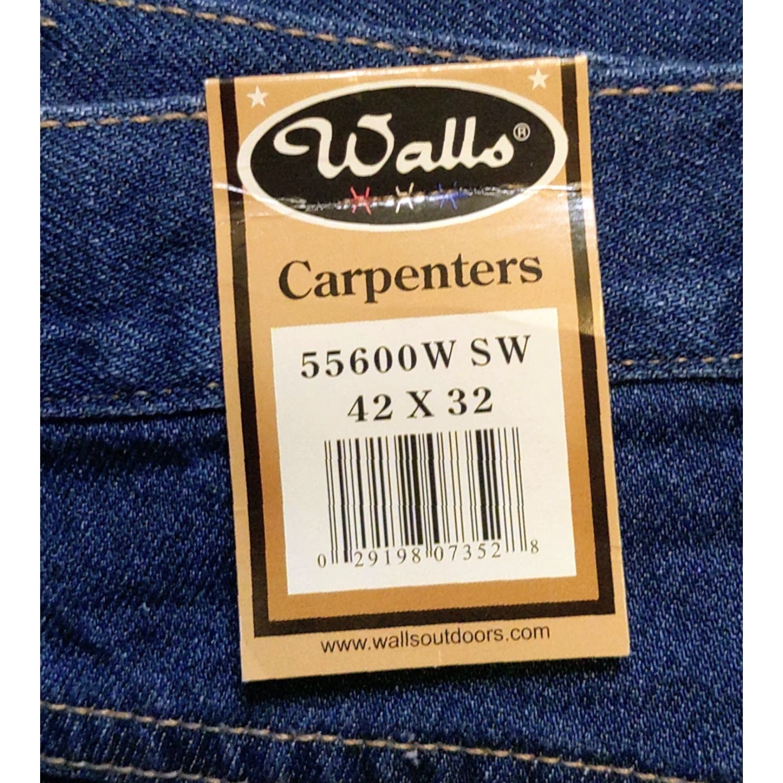 Walls Walls Jeans Men’s 42X32 Carpenter Relaxed Fit Blue Denim Workwear NWT 5-Pocket Zipper Button Mid Rise Cotton Jeans Mens Carpenters Size US 42 / EU 58 - 3 Thumbnail