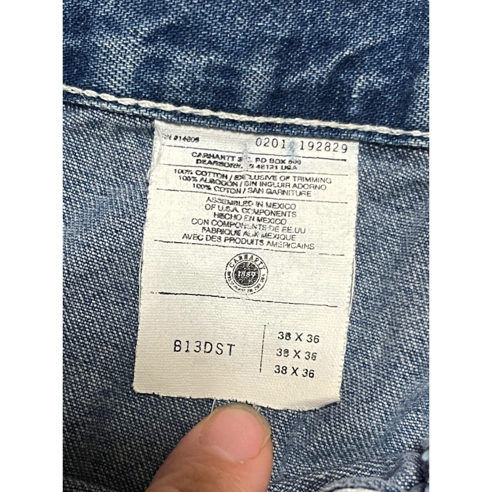 Carhartt Carhartt Jeans, Men’s Size 38x36, Blue, Denim, Straight Leg, 5-Pockets, Regular, 36 Inseam, 38x36, Classic, Jeans, Pockets, Carhartt, Blue Jeans Size US 38 / EU 54 - 5 Thumbnail