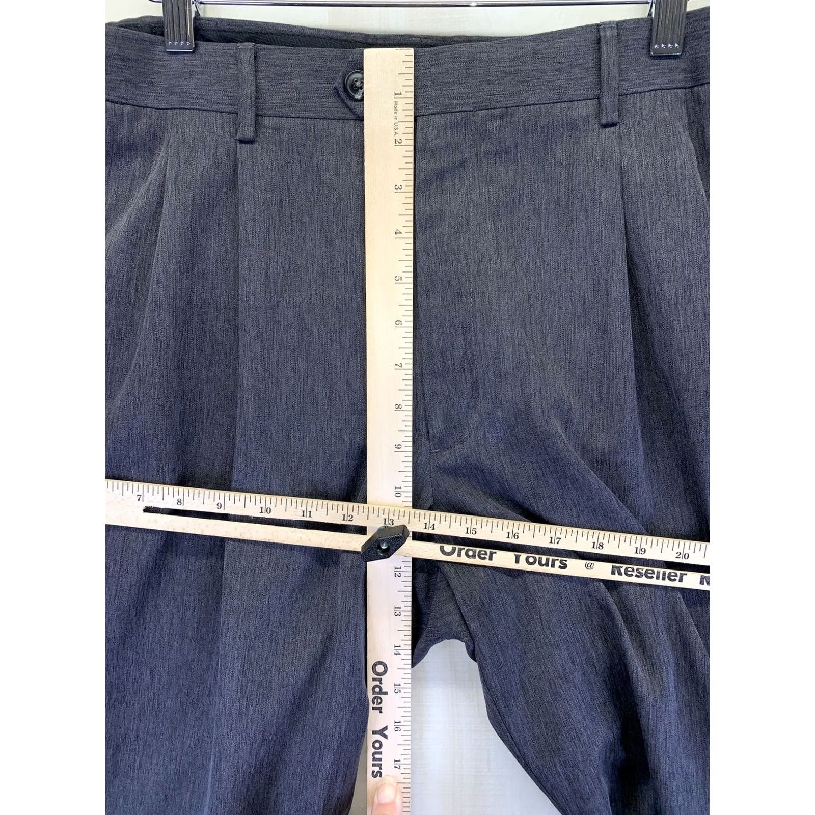 Perry Ellis Perry Ellis Portfolio Mens Gray Cuffed Trouser Slack Pants Size 36x32 Workout Shopwear? Size US 36 / EU 52 - 3 Thumbnail