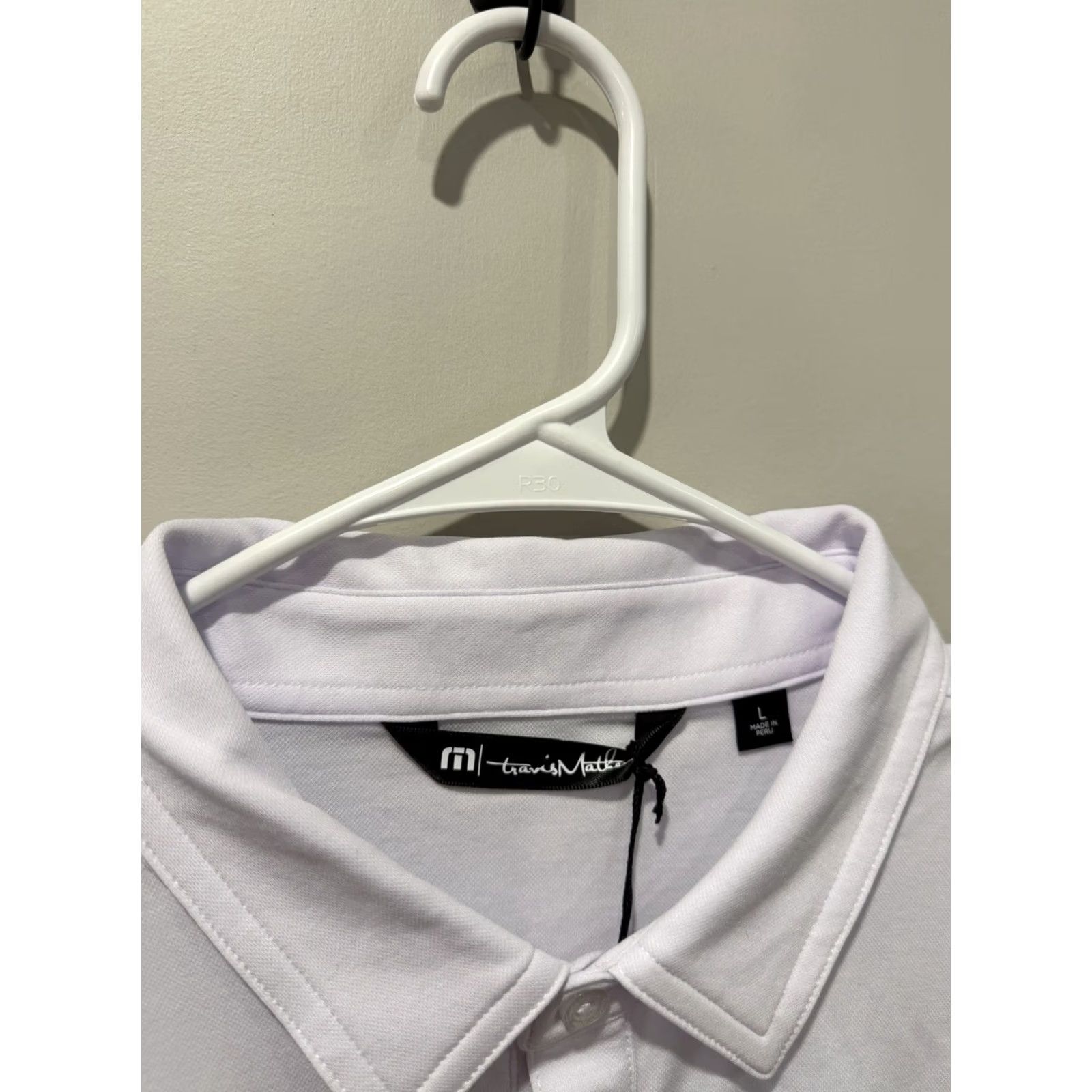 TravisMathew Travis Mathew Polo Shirt Men L White OceanSide Solid Polo Size Large White Bitcoin Talent Co Size US L / EU 52-54 / 3 - 3 Thumbnail