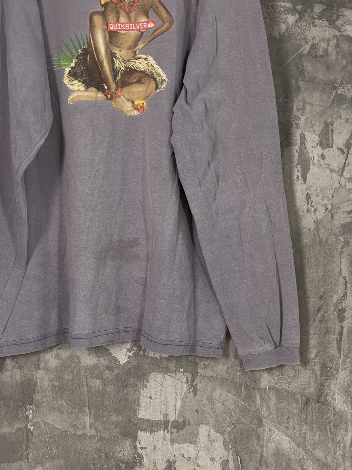 Japanese Brand × Quiksilver Quicksilver Vintage Y2K Distressed Sexy Logo Long Sleeve Size US L / EU 52-54 / 3 - 6 Thumbnail
