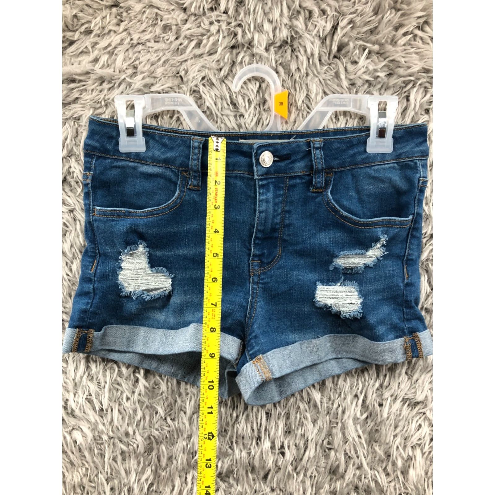 Pacsun PacSun Shorts Womens Size 27 Mid Rise Dark Wash Blue Denim Jean Boyfriend Size 27" / US 4 / IT 40 - 3 Thumbnail