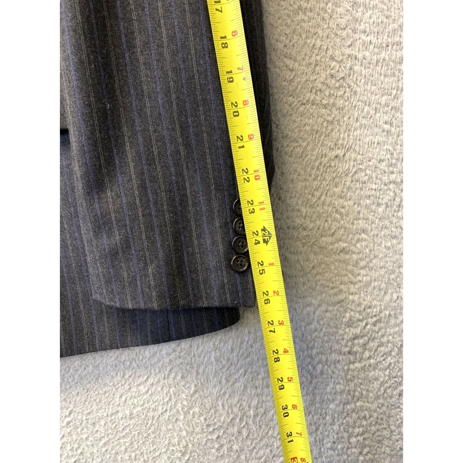 Ralph Lauren VINTAGE Lauren Ralph Lauren Blazer Jacket Men’s 52R Gray Wool Inner Pockets 0695 Size 52R - 7 Thumbnail