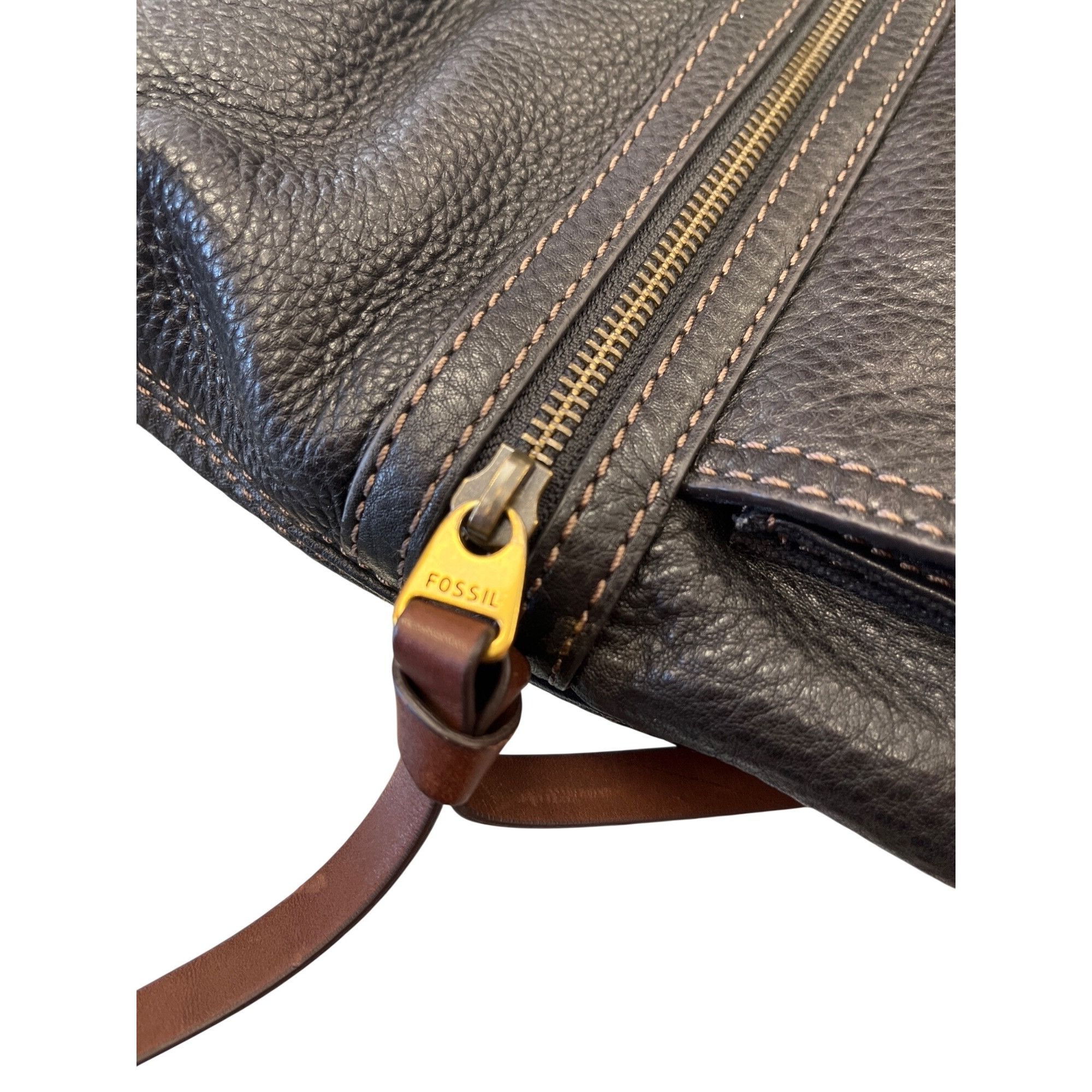 Fossil fossil Vintage wms brown leather messenger crossbody shoulde Size ONE SIZE - 10 Thumbnail