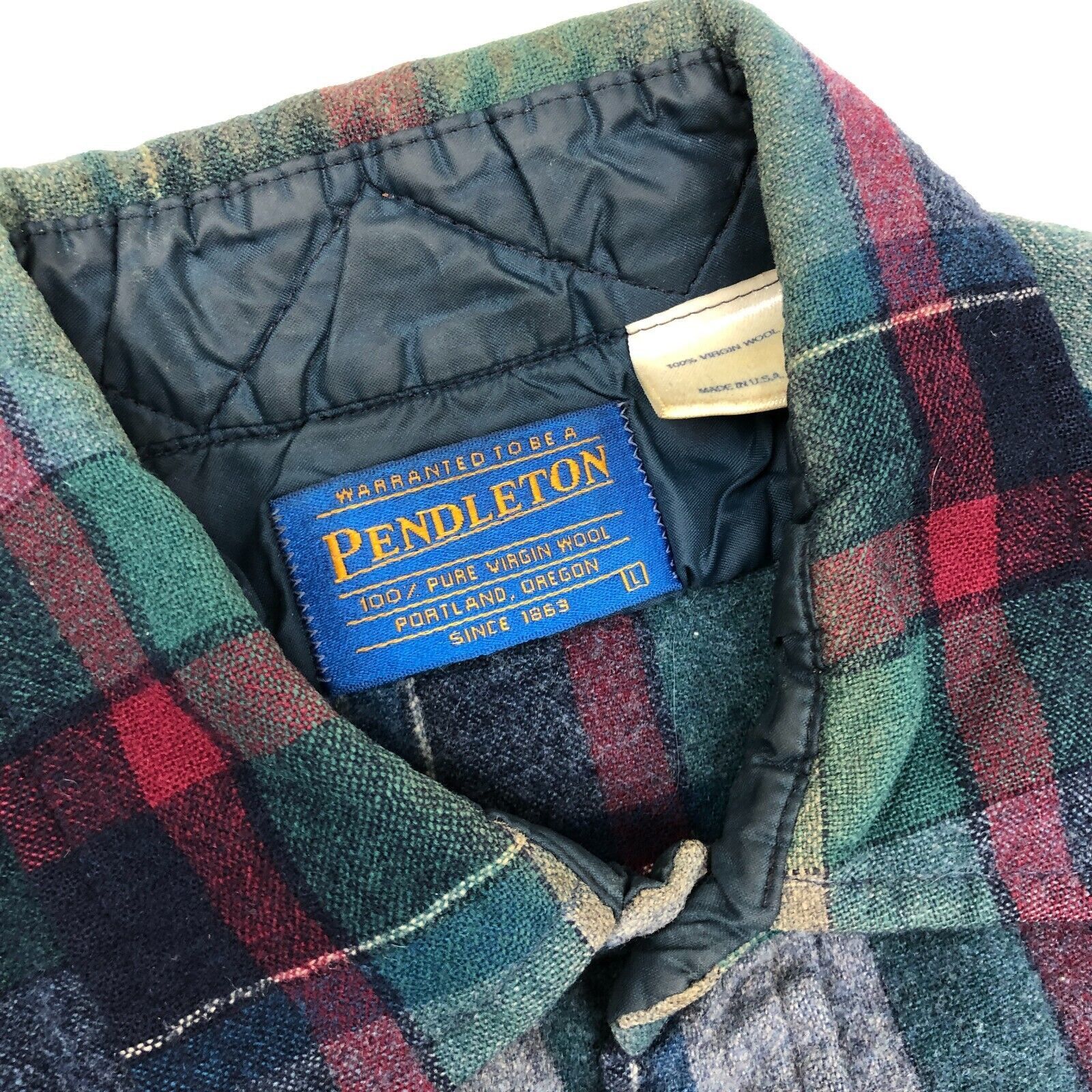Pendleton Pendleton 100% Wool Flannel Button Up Shirt Youth Large L Size US L / EU 52-54 / 3 - 4 Thumbnail