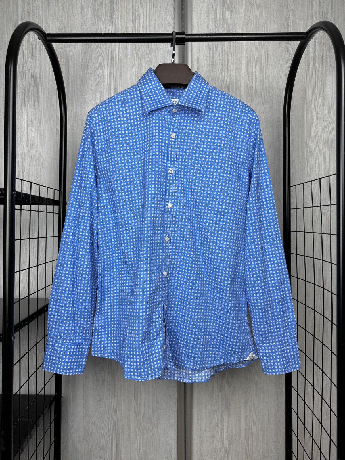 Other Antonio Fusaro Napoli Dal 1893 blue cotton patterned shirt Size US XL / EU 56 / 4 - 2 Thumbnail
