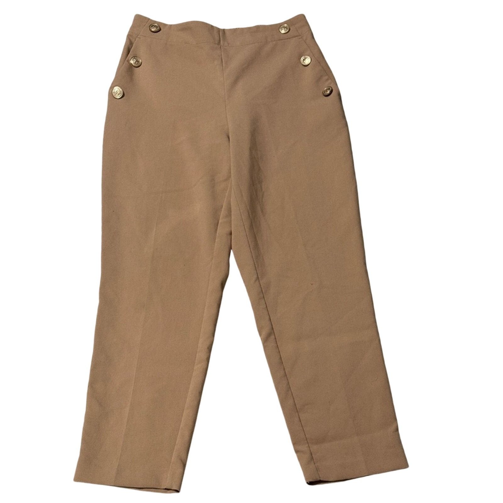 Zara ZARA High Waist Straight Leg Pants Trousers Size 30" / US 8 / IT 44 - 2 Thumbnail