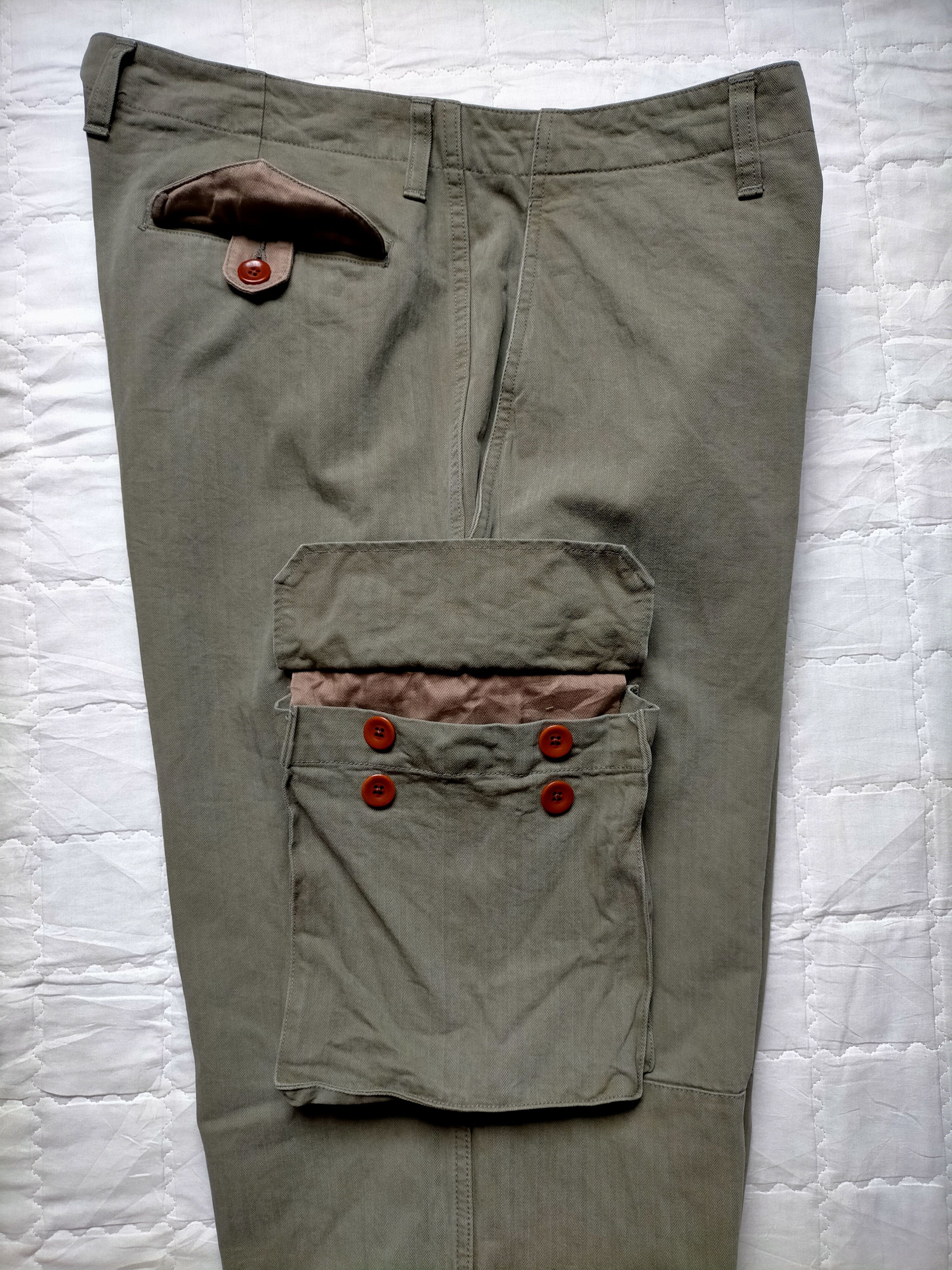 Studio D'Artisan Vintage Studio D'Artisan HBT Stripe Trouser Cargo Pants Size US 36 / EU 52 - 13 Thumbnail