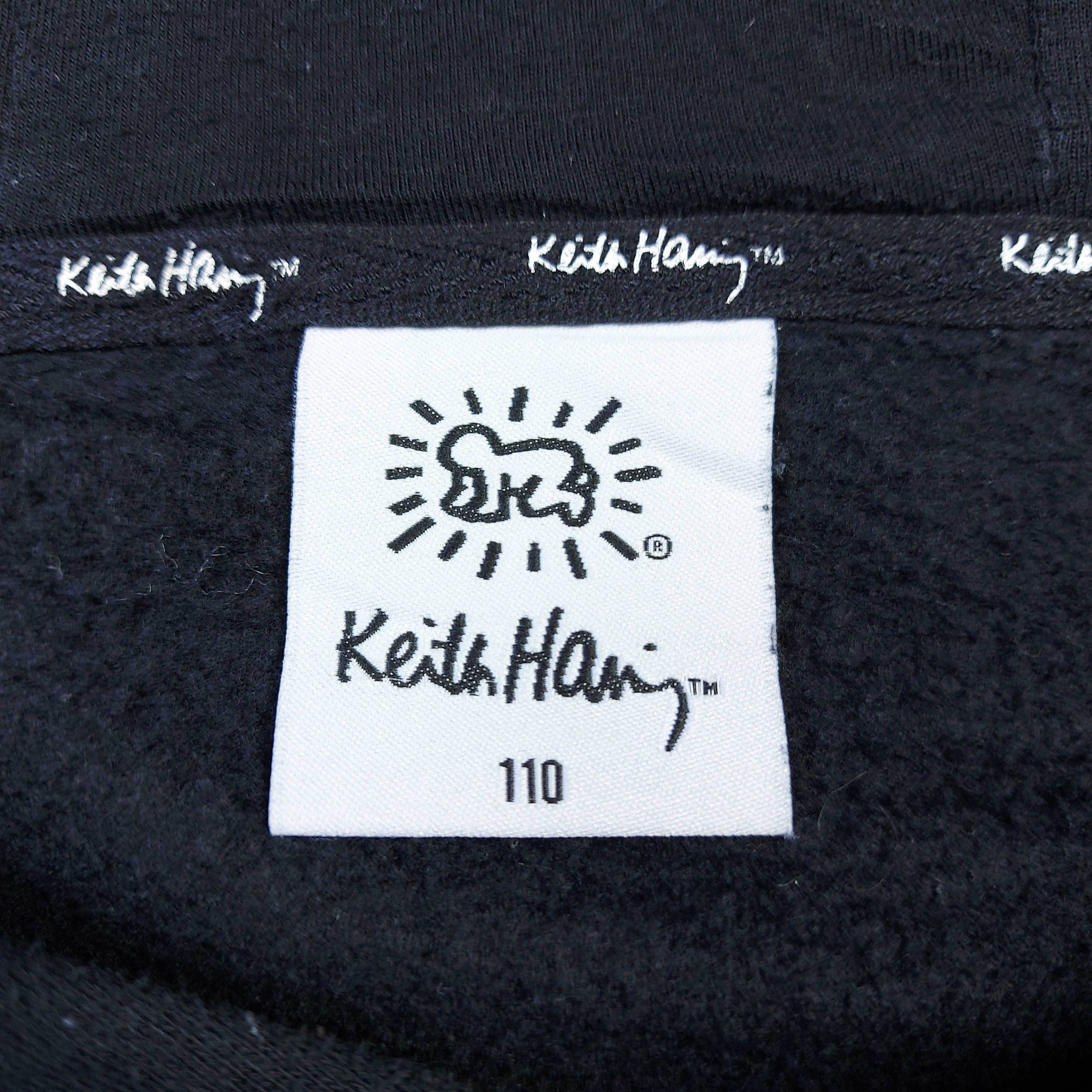 Keith Haring Vintage Y2K Keith Haring Embroidery Black Pullover Hoodie Size US XL / EU 56 / 4 - 8 Thumbnail