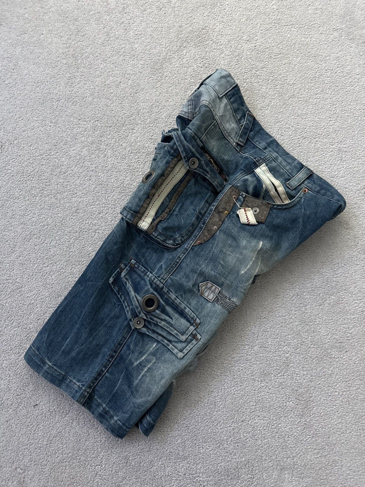 Ed Hardy Ed Hardy By christian audigier patchwork metal jorts Size US 29 - 5 Thumbnail