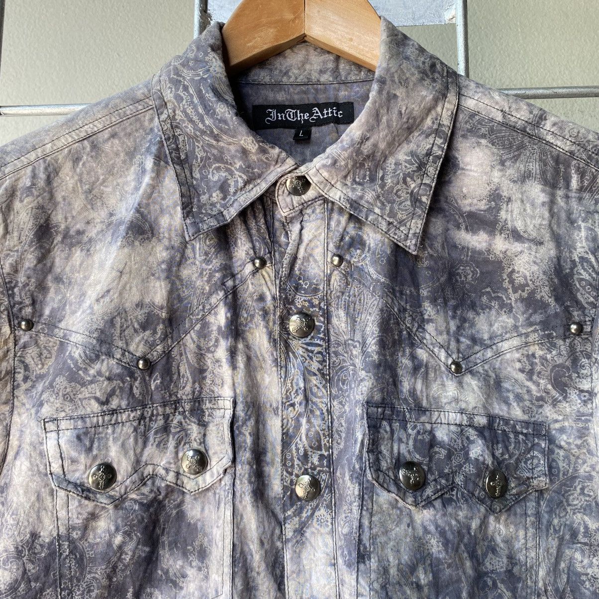 In The Attic In The Atti Men Y2K Short-Sleeve Tie-Dye Western Shirt Size US L / EU 52-54 / 3 - 17 Thumbnail
